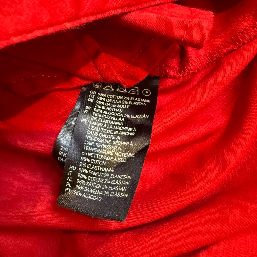 H&M Vibrant Red Long Sleeve Dress - Picture 7 of 8